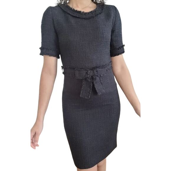 Ecaille Paris Dresses & Skirts - Ecaille Paris Navy Tweed Fitted Dress